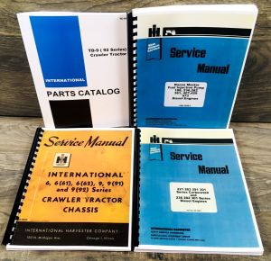 International TD-9 Series 92 Crawler Tractor Service Parts Manual Set Catalog