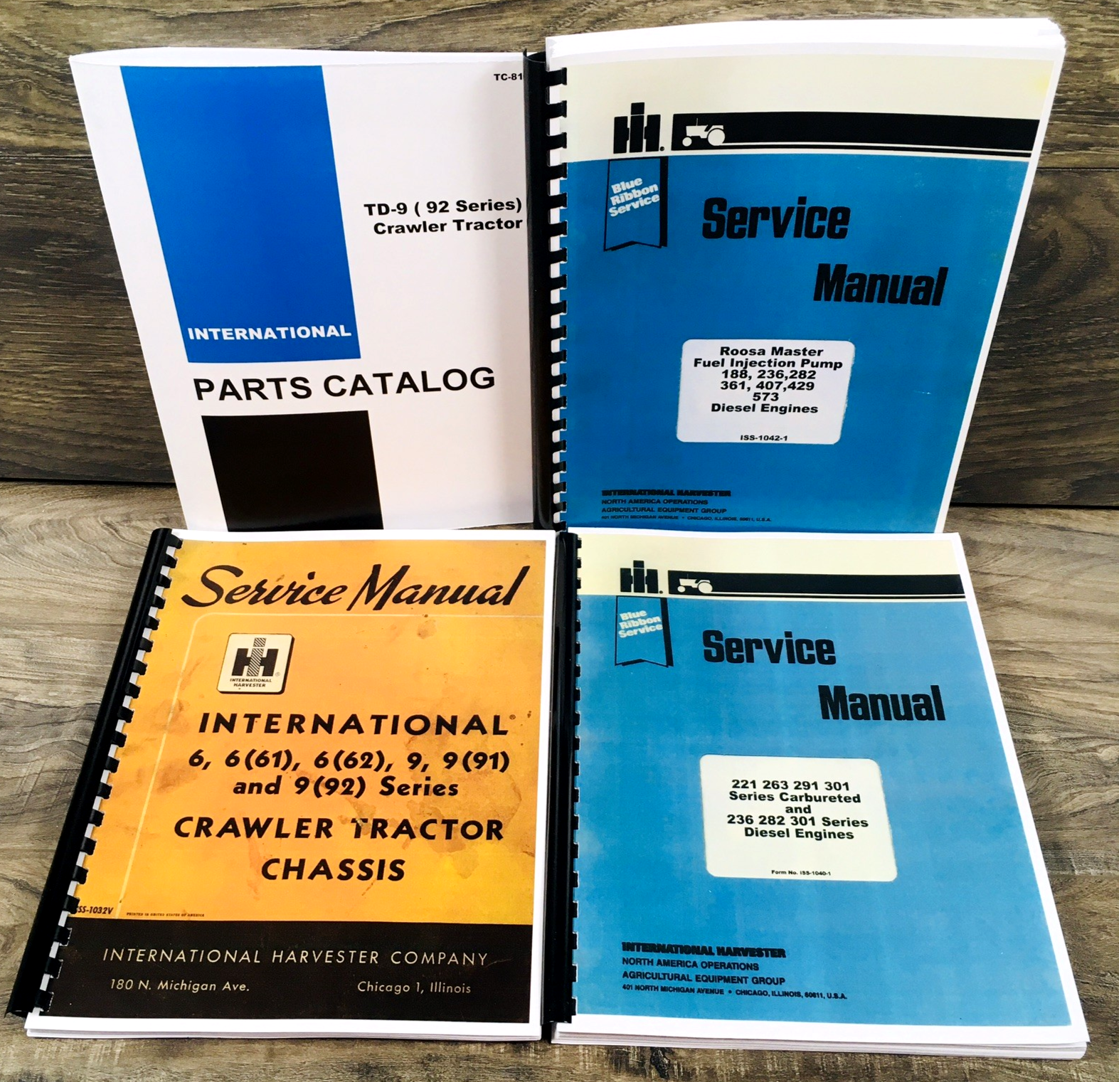 International TD-9 Series 92 Crawler Tractor Service Parts Manual Set Catalog