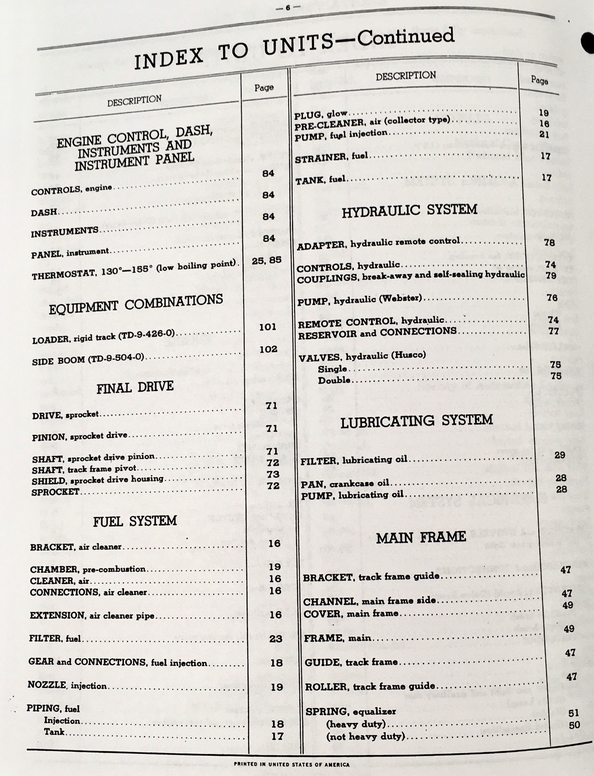 International TD-9 Series 92 Crawler Tractor Service Parts Manual Set Catalog - Image 20