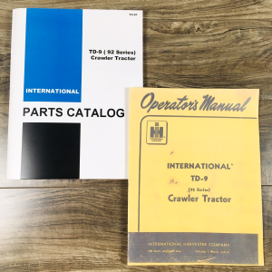 International TD-9 Series 92 Crawler Tractor Parts Operators Manual Set Owners
