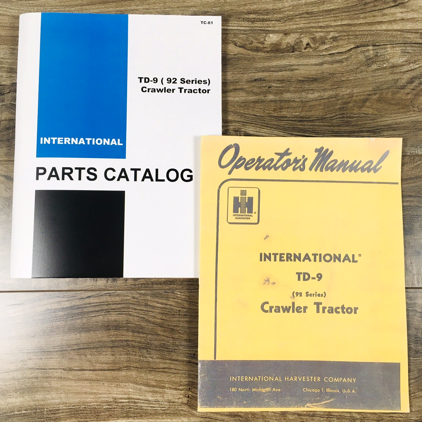 International TD-9 Series 92 Crawler Tractor Parts Operators Manual Set Owners