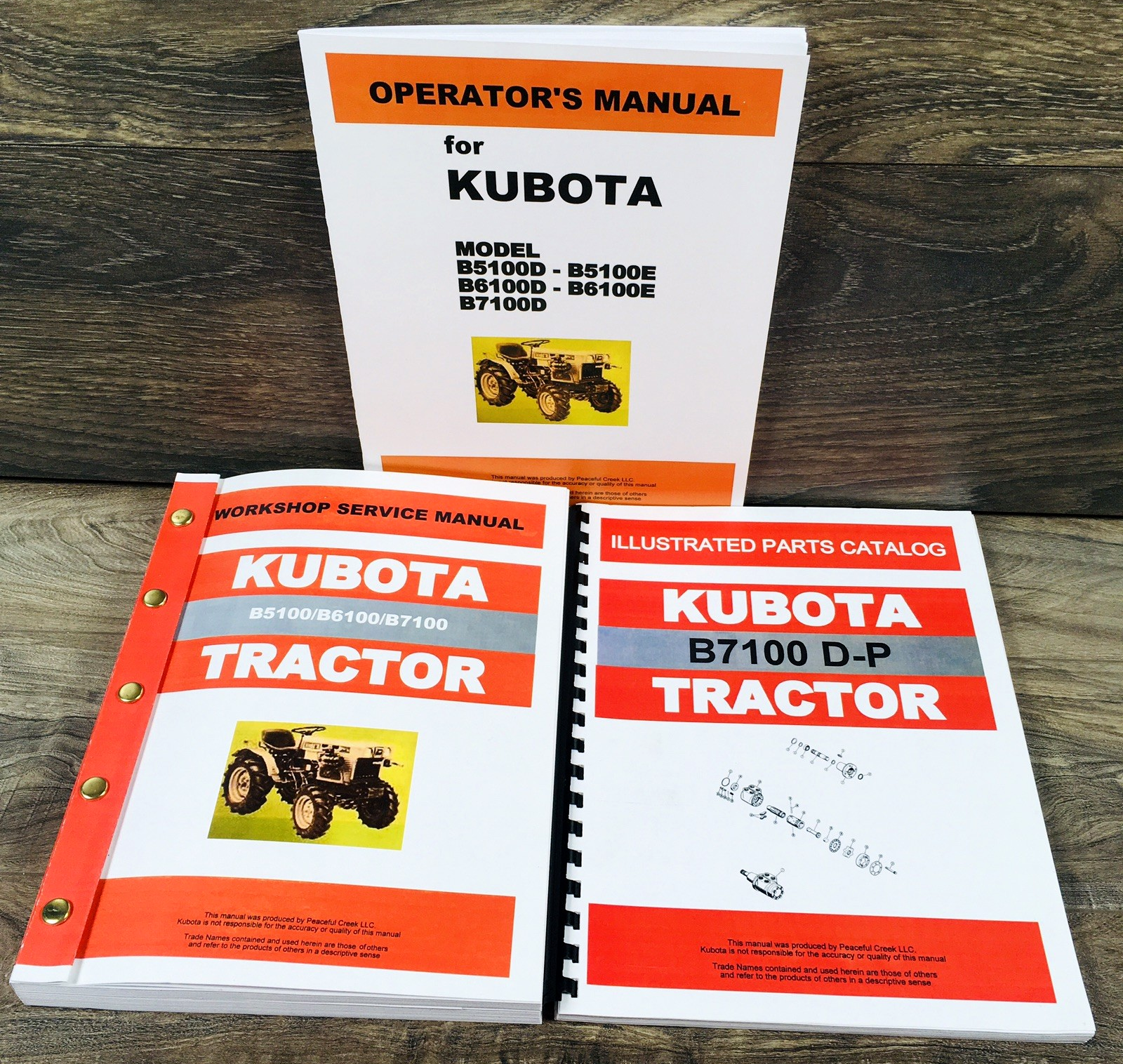 Kubota B7100D B7100 Tractor Service Manual Parts Operators Repair Shop Workshop