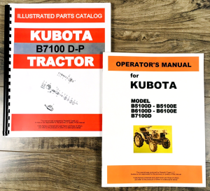 Kubota B7100D B7100 Tractor Parts Catalog Operators Manual Owners Assembly Book