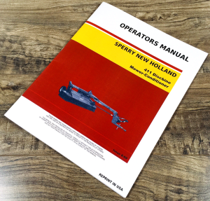New Holland 411 Discbine Mower Conditioner Operators Manual Owners Book