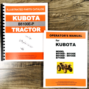 Kubota B5100E B5100 Tractor Parts Catalog Operators Manual Owners Assembly Book