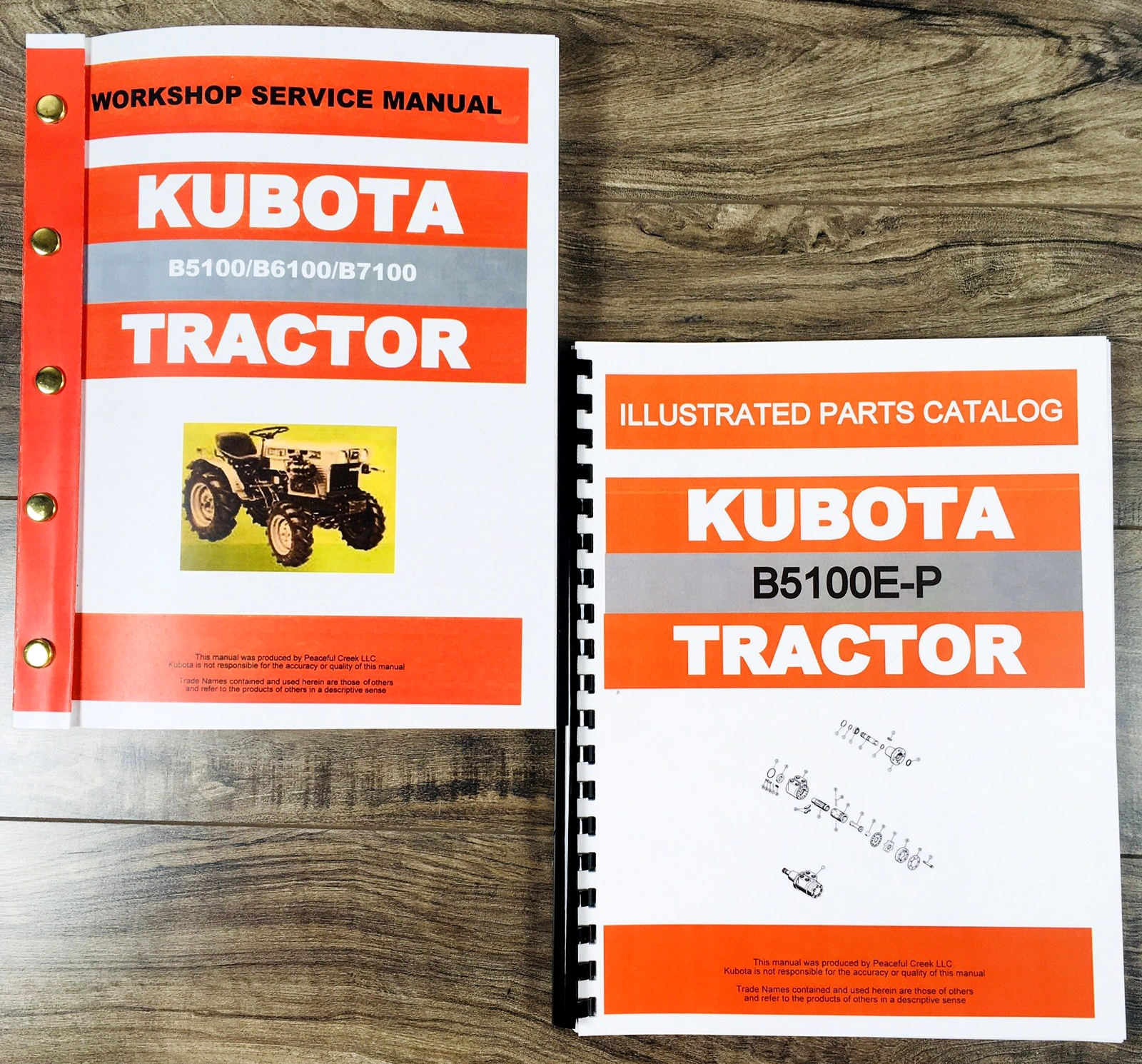 Kubota B5100E B5100 Tractor Service Manual Parts Set Repair Workshop Assembly