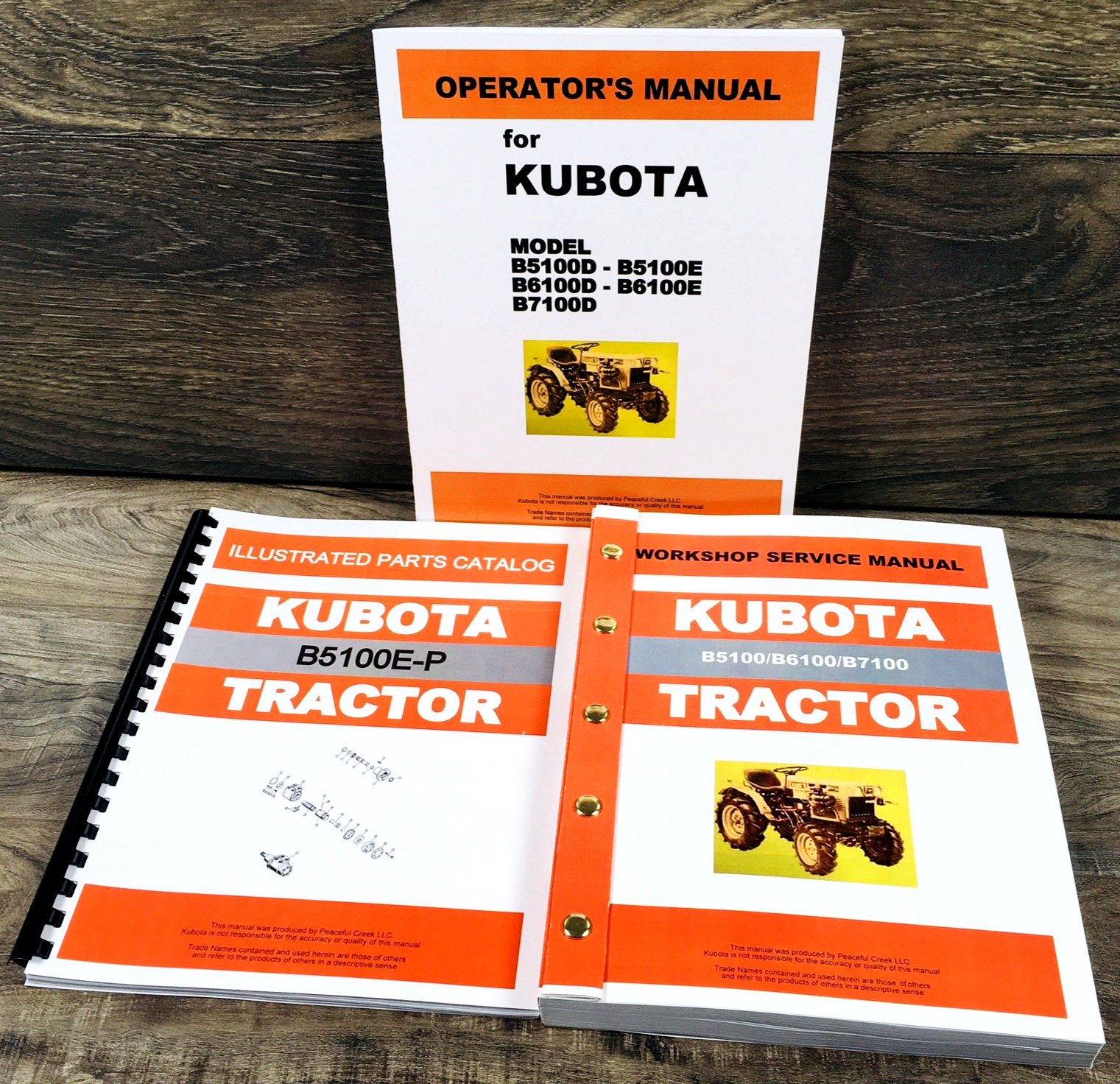 Kubota B5100E B5100 Tractor Service Manual Parts Operators Set Repair Workshop