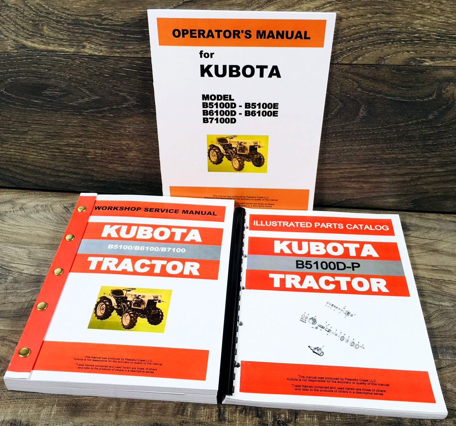 Kubota B5100D B5100 Tractor Service Manual Parts Operators Set Repair Workshop