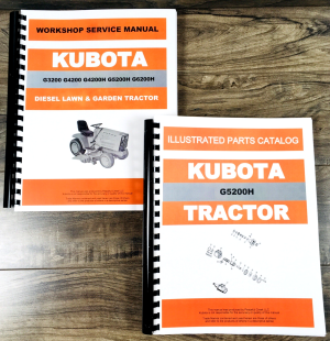 Kubota  G5200H Lawn and Garden Tractor Service Manual Parts Catalog Repair Book
