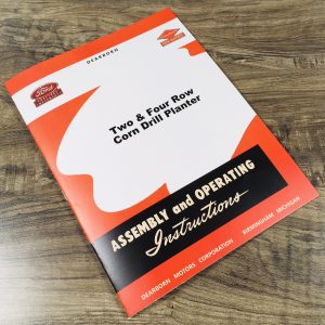 Ford 12-158 12-159 Two Four Row Corn Drill Planter Operators Manual Instructions