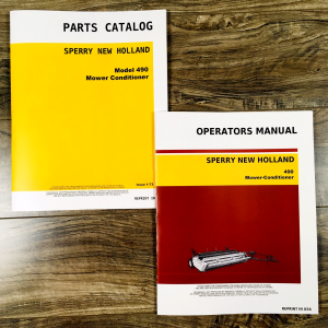 New Holland 490 Mower Conditioner Parts Catalog Operators Manual Set Owners Book