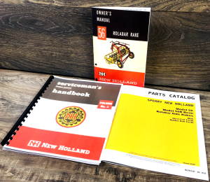 New Holland 56 Rolabar Rake Service Manual Parts Catalog Operators Set Repair NH