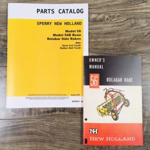 New Holland 56 Rolabar Rake Parts Catalog Operators Manual Set Owners Book NH