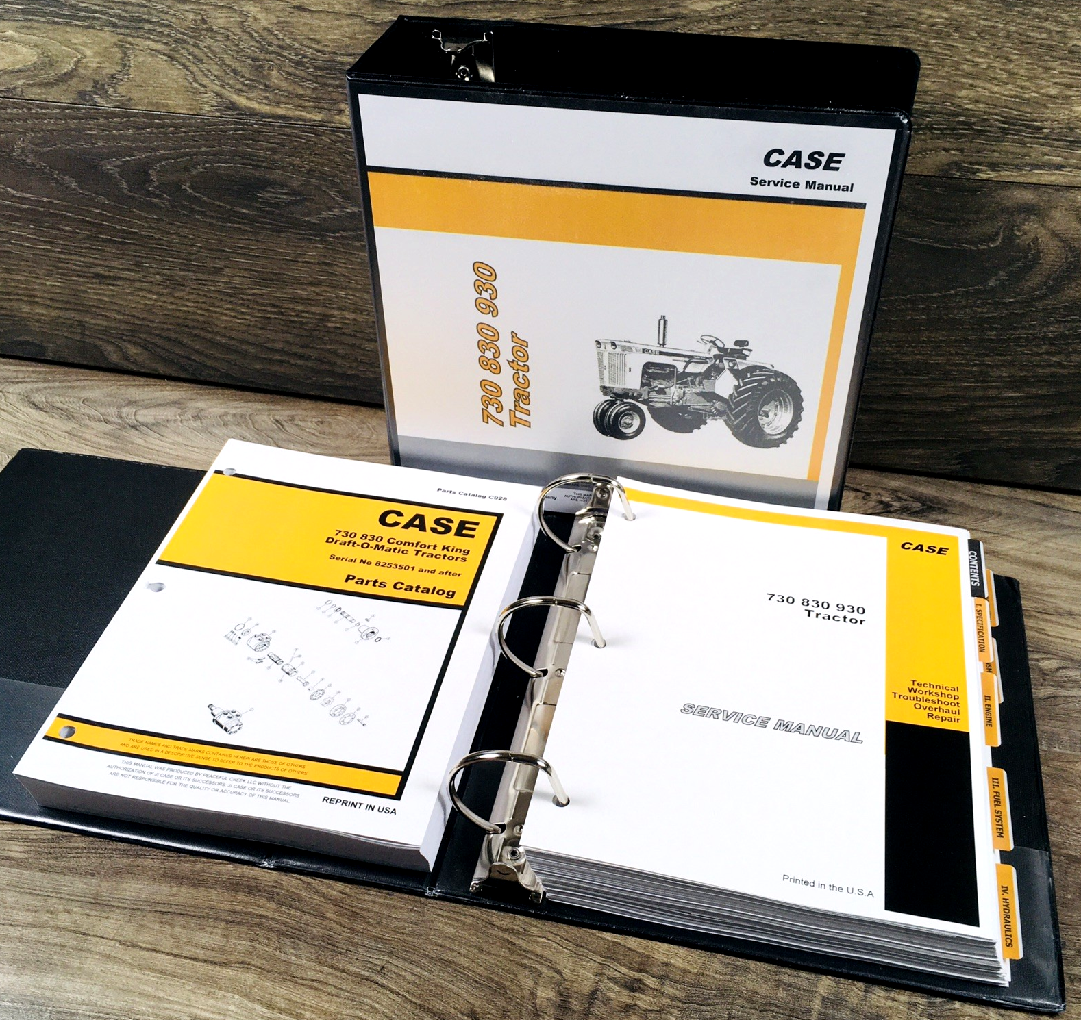 Service Parts Manual Set for Case 830 831 832 833 DraftOMatic Tractor 8253501-Up