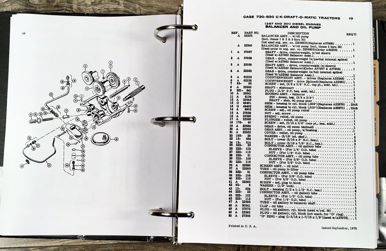 Service Parts Manual Set for Case 830 831 832 833 DraftOMatic Tractor 8253501-Up - Image 13