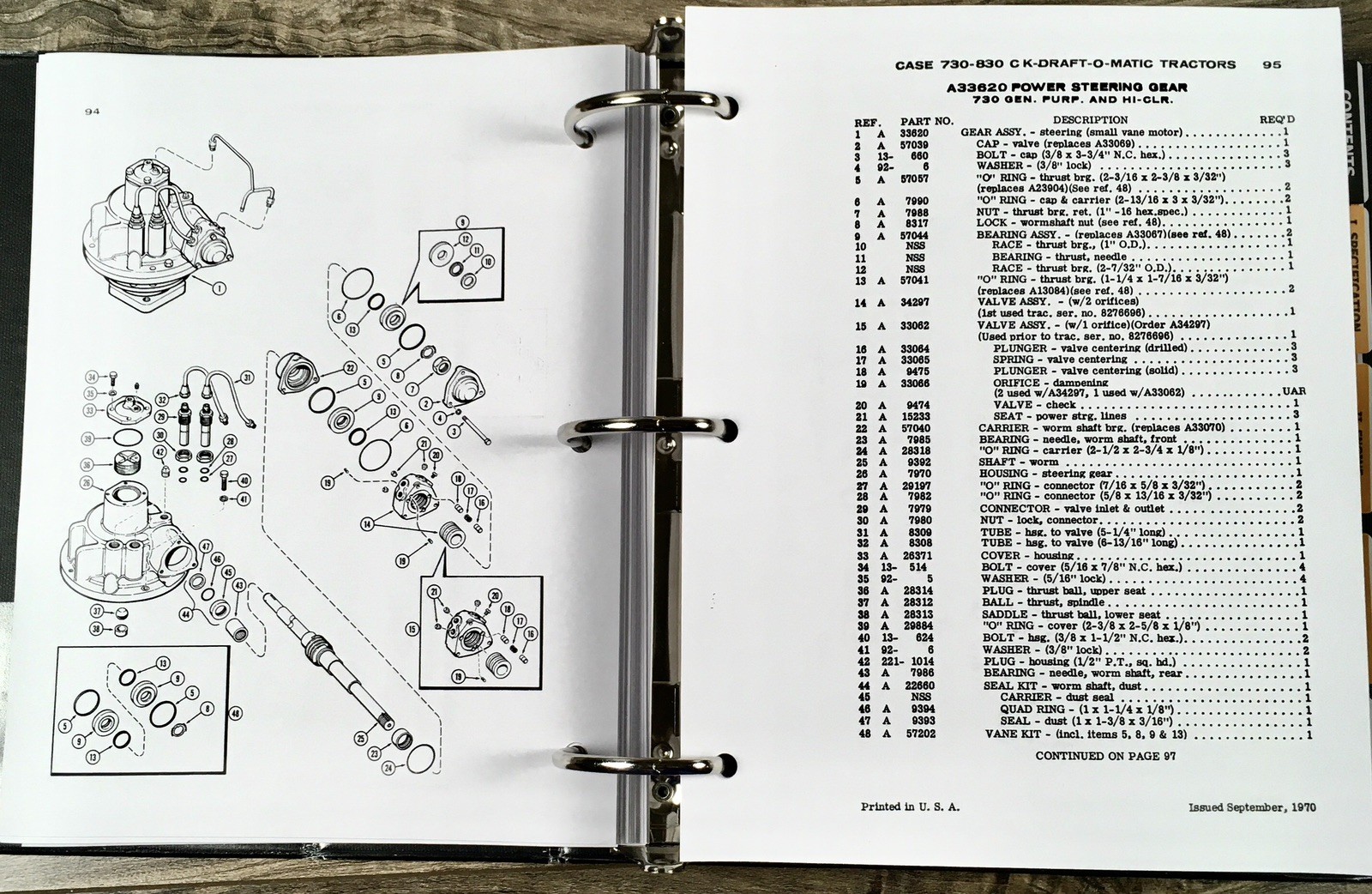 Service Parts Manual Set for Case 830 831 832 833 DraftOMatic Tractor 8253501-Up - Image 19