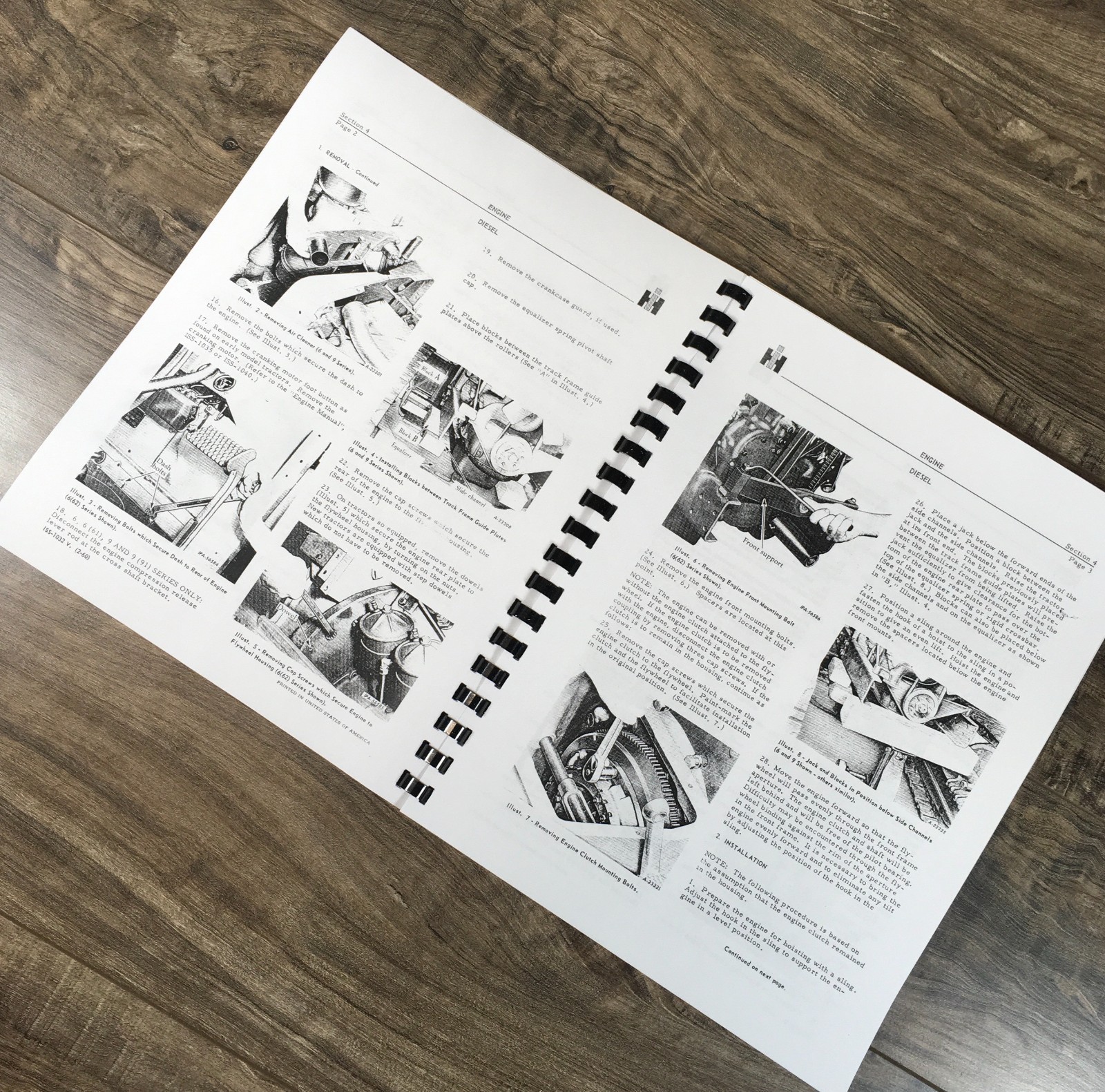 International T-6 Series 62 Crawler Tractor Service Parts Operators Manual Set - Image 11