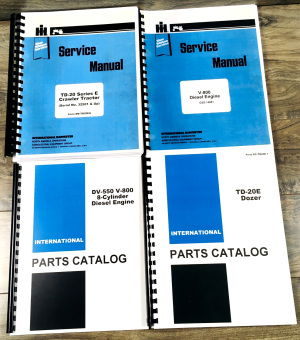International TD-20E Crawler Tractor Dozer Service Parts Manual Set Repair Shop