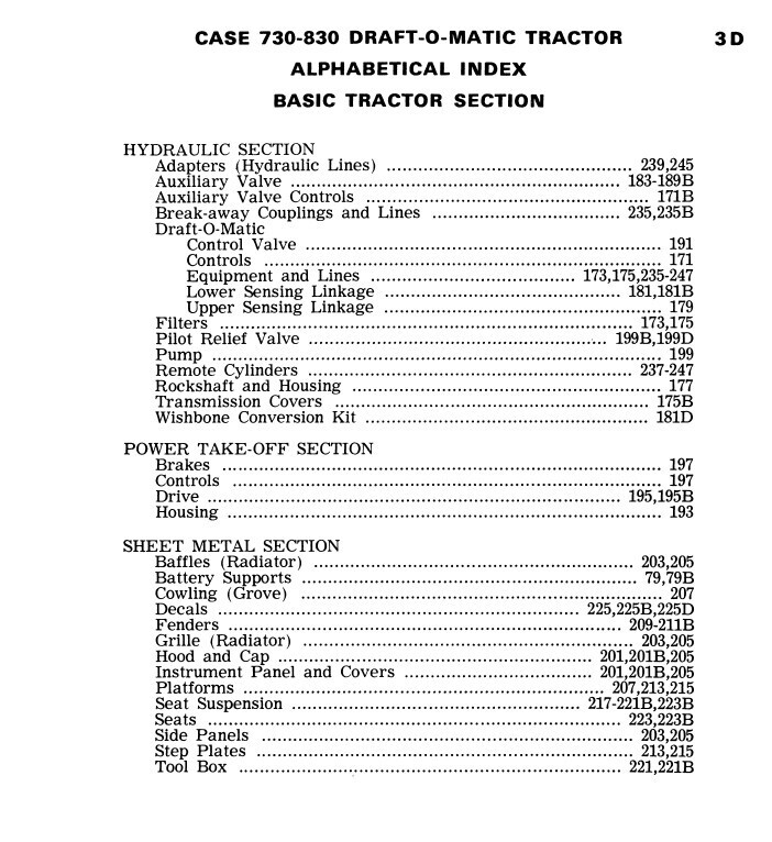 Service Parts Manual Set Case 730 731 732 733 734 DraftOMatic Tractor 8253501-Up - Image 7