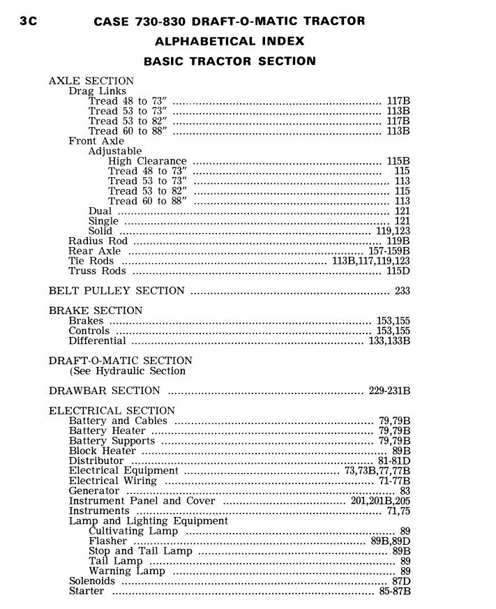Service Parts Manual Set Case 730 731 732 733 734 DraftOMatic Tractor 8253501-Up - Image 9