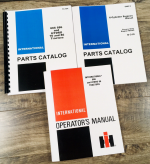 Farmall International 686 86 Hydro Tractor Parts Operators Manual Set D-310