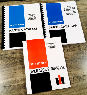 Farmall IH International 686 86 Hydro Tractor Parts Operators Manual Set D-312