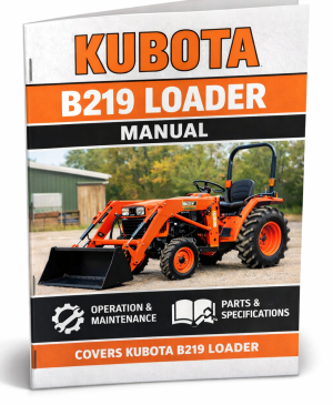 Kubota B219 Loader Operators Manual Owners Book Maintenance Assembly Instruction