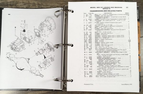 Case 680C Loader Backhoe Service Manual Parts Catalog Set 9105879-9111009 Repair - Image 21