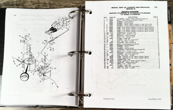 Case 680C Loader Backhoe Service Manual Parts Catalog Set 9105879-9111009 Repair - Image 22