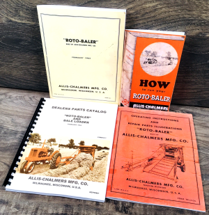Allis Chalmers Roto Baler Service Repair Operators Parts Manual Set How to Books