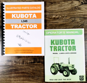 Kubota L345 Tractor Parts Catalog Operators Manual Set Owners Assembly Book