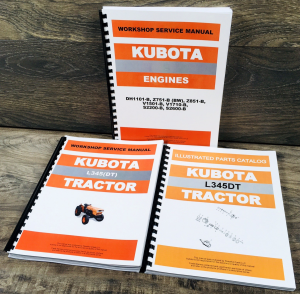 Kubota L345DT Tractor Service Manual Parts Catalog Repair Workshop Assembly Book