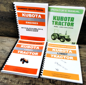 Kubota L345DT Tractor Service Manual Parts Catalog Operators Repair Workshop