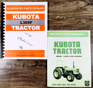 Kubota L305F Tractor Parts Catalog Operators Manual Set Owners Assembly Book