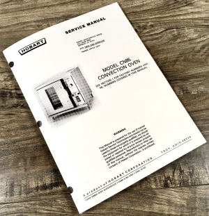 Hobart Model CN85 Convection Oven Service Manual Repair Workshop Book