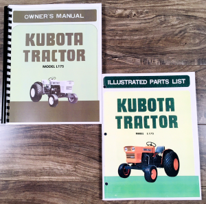 Kubota L175 Tractor Parts Catalog Operators Manual Owners Assembly Book