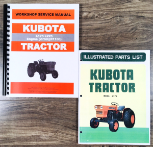 Kubota L175 Tractor Service Manual Parts Catalog Repair Workshop Shop Book