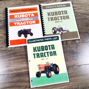 Kubota L175 Tractor Service Manual Parts Catalog Operators Repair Workshop