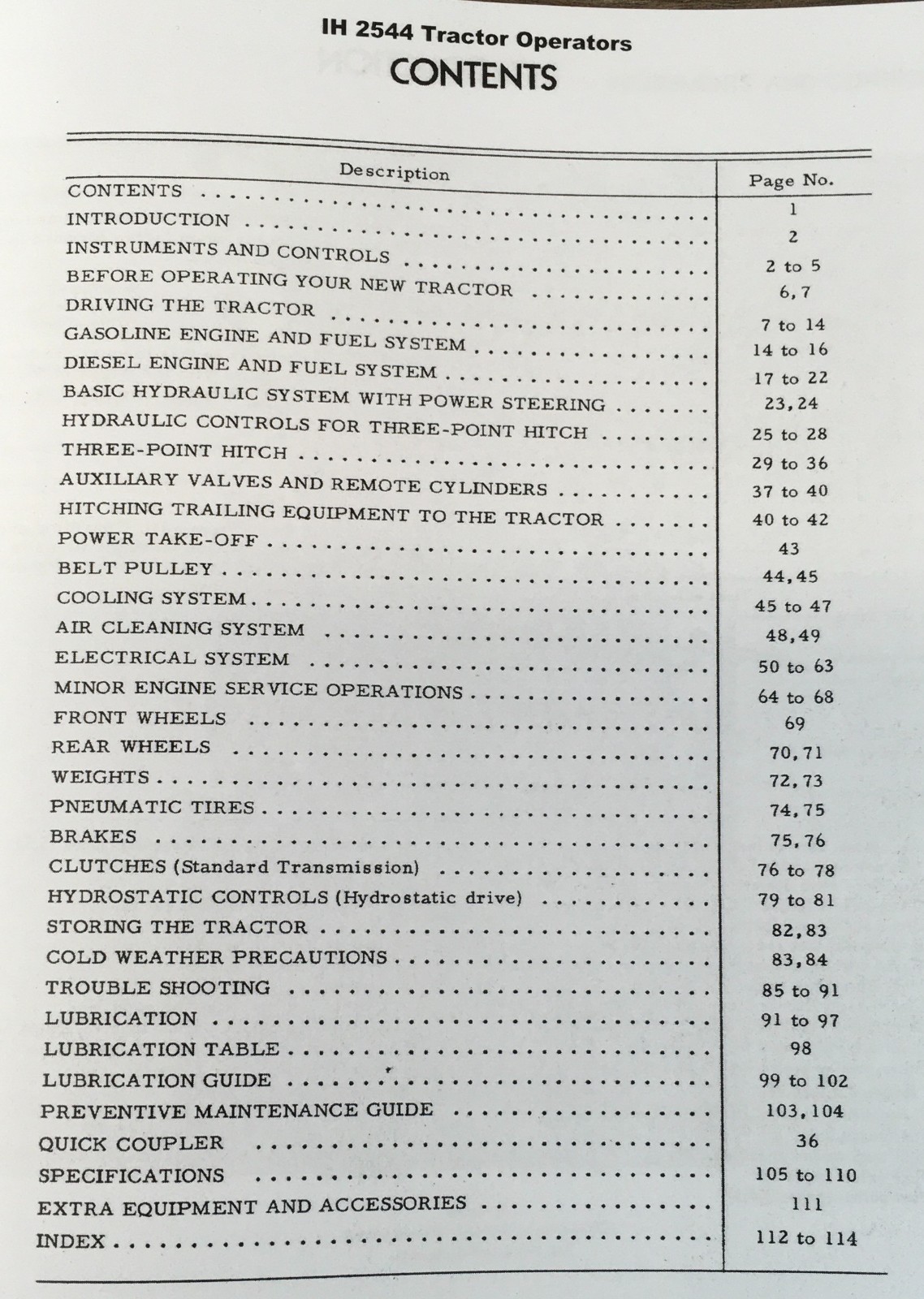 International 2544 Industrial Tractor Service Parts Operators Manual Set Repair - Image 2