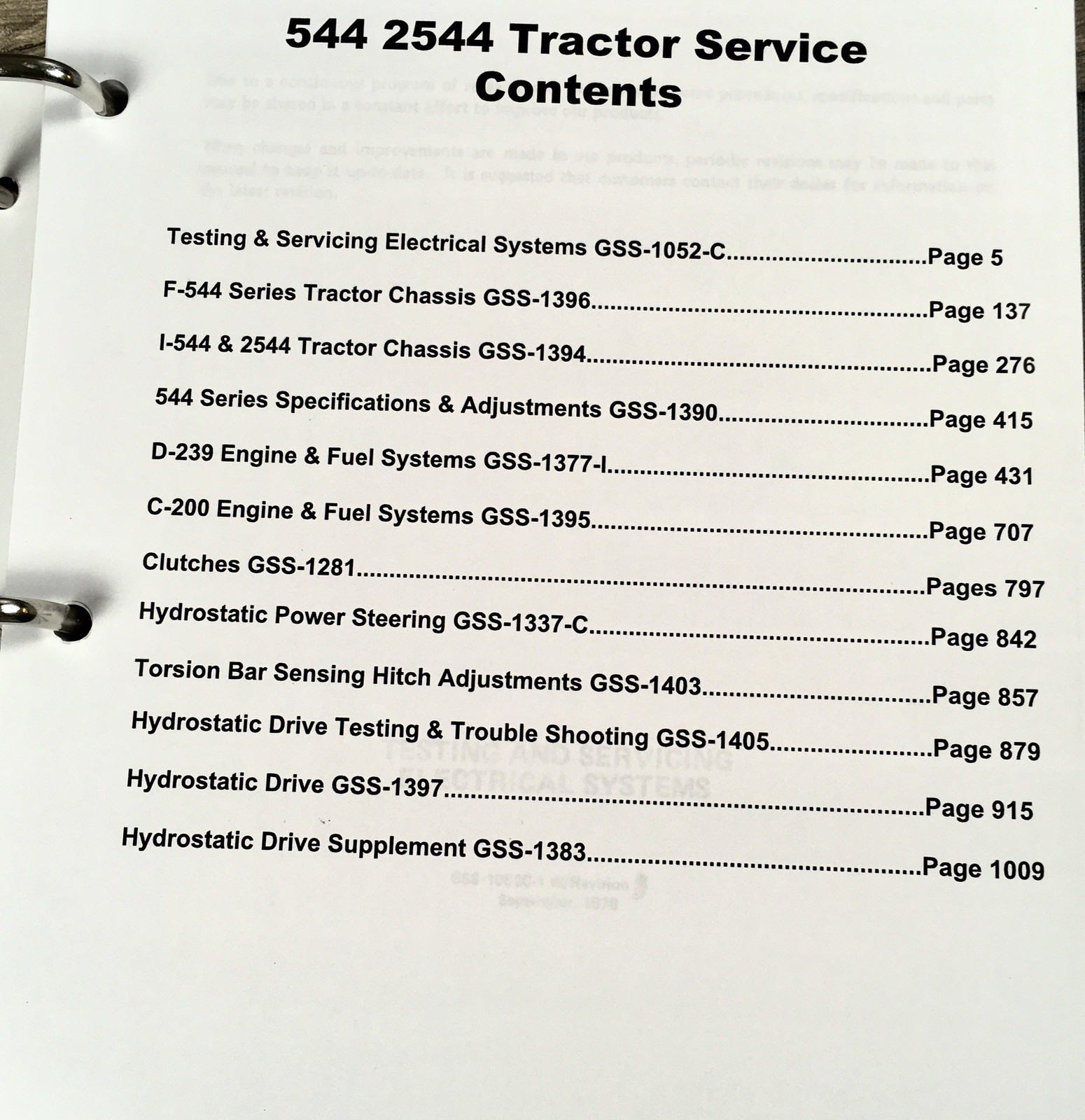 International 2544 Industrial Tractor Service Parts Operators Manual Set Repair - Image 3