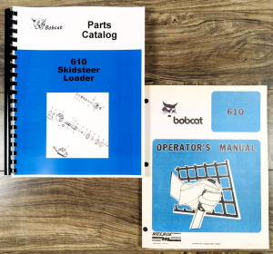 Bobcat 610 Skid Steer Loader Parts Catalog Operators Manual Owners Book Set