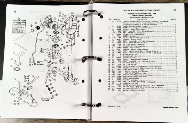 Case W14 FL Feedlot Loader Service Manual Parts Operators Set SN 9119672- - Image 23