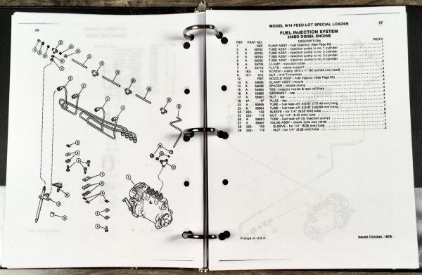 Case W14 FL Feedlot Loader Service Manual Parts Operators Set SN 9119672- - Image 24