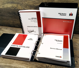 Case IH 900 Plate Type Trailing Planter Service Parts Operator Manual Set 4-8 Rw