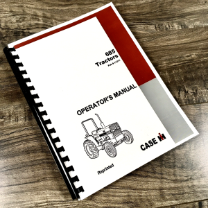 Case IH 685 Tractor Operators Manual Owners Book Maintenance Adjustments Lube