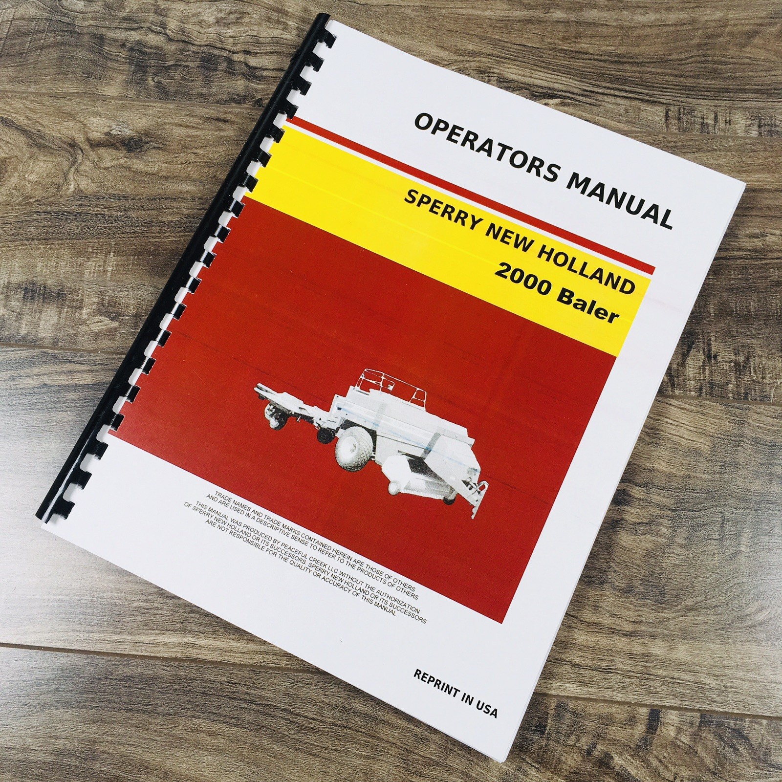 New Holland 2000 Baler Operators Manual Owners Book Maintenance