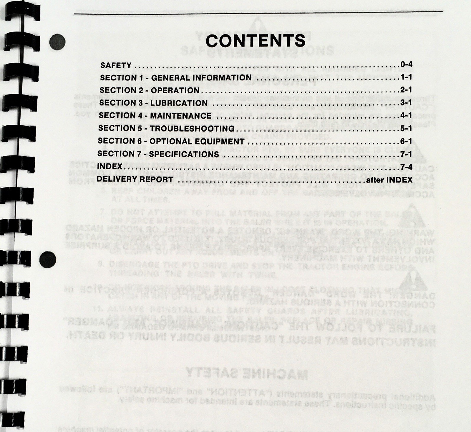 New Holland 2000 Baler Operators Manual Owners Book Maintenance - Image 2
