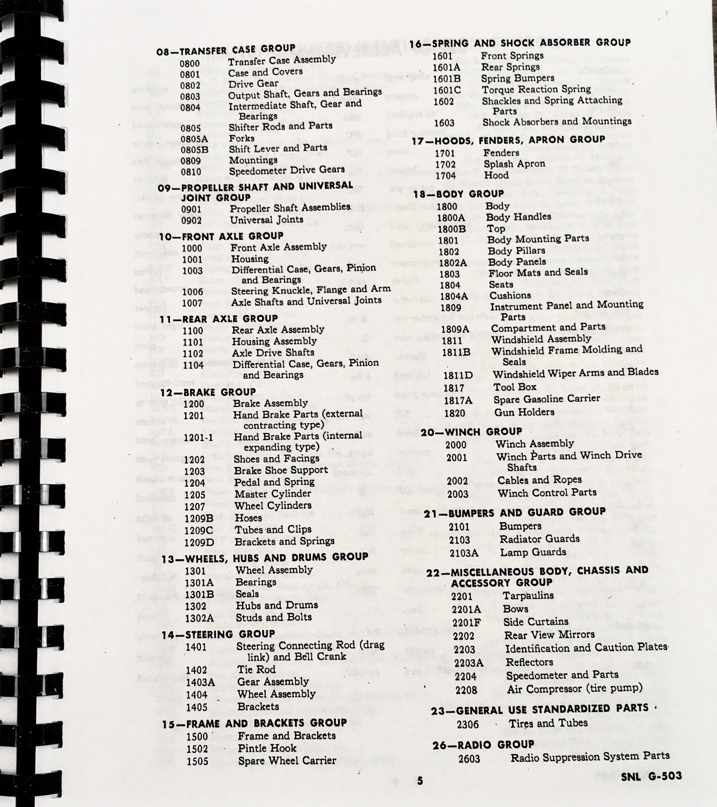 Service Parts Manual Set For Jeep Willy MB GPW Command Reconnaissance 1/4 Ton - Image 8
