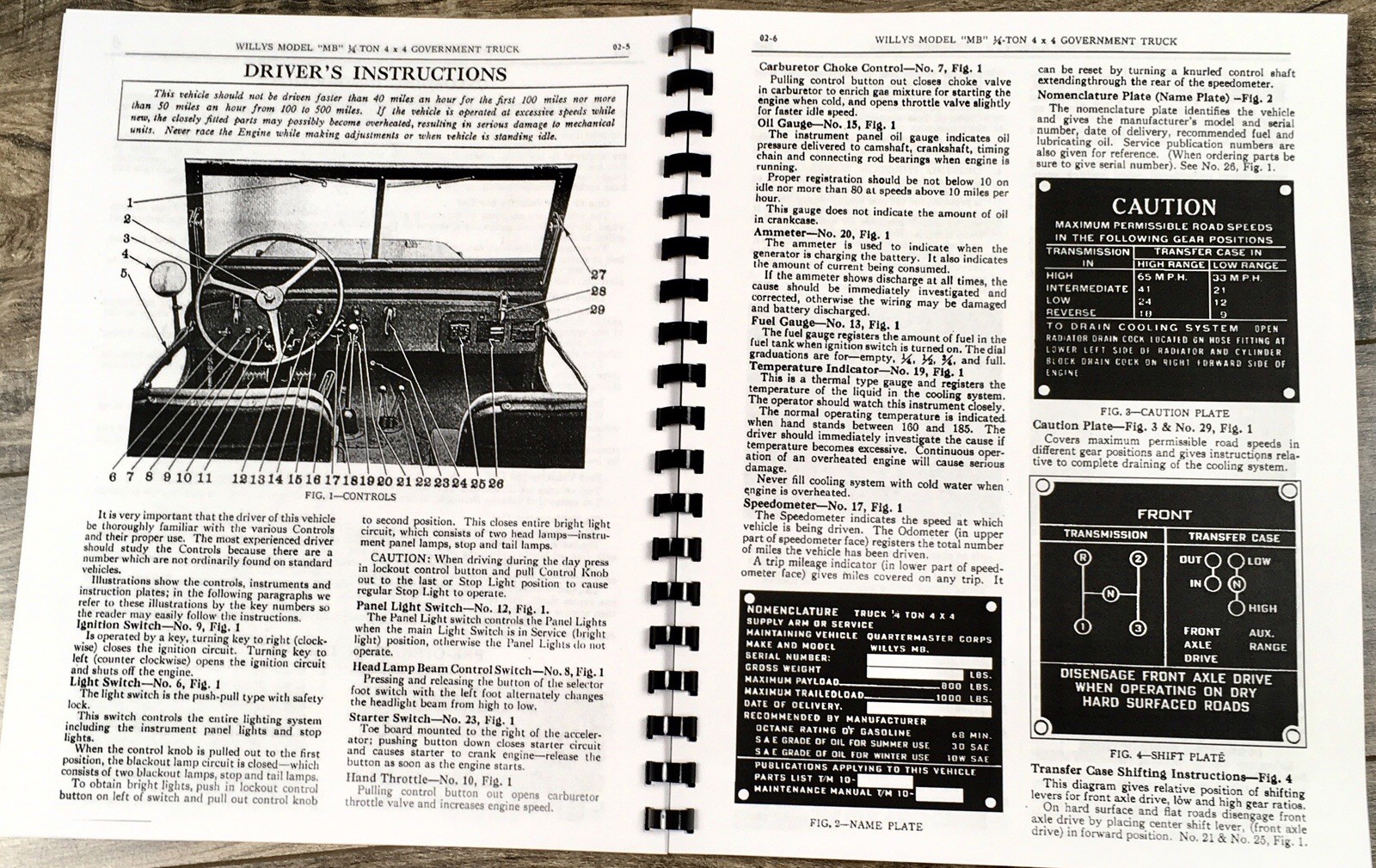 Service Parts Manual Set For Jeep Willy MB GPW Command Reconnaissance 1/4 Ton - Image 17