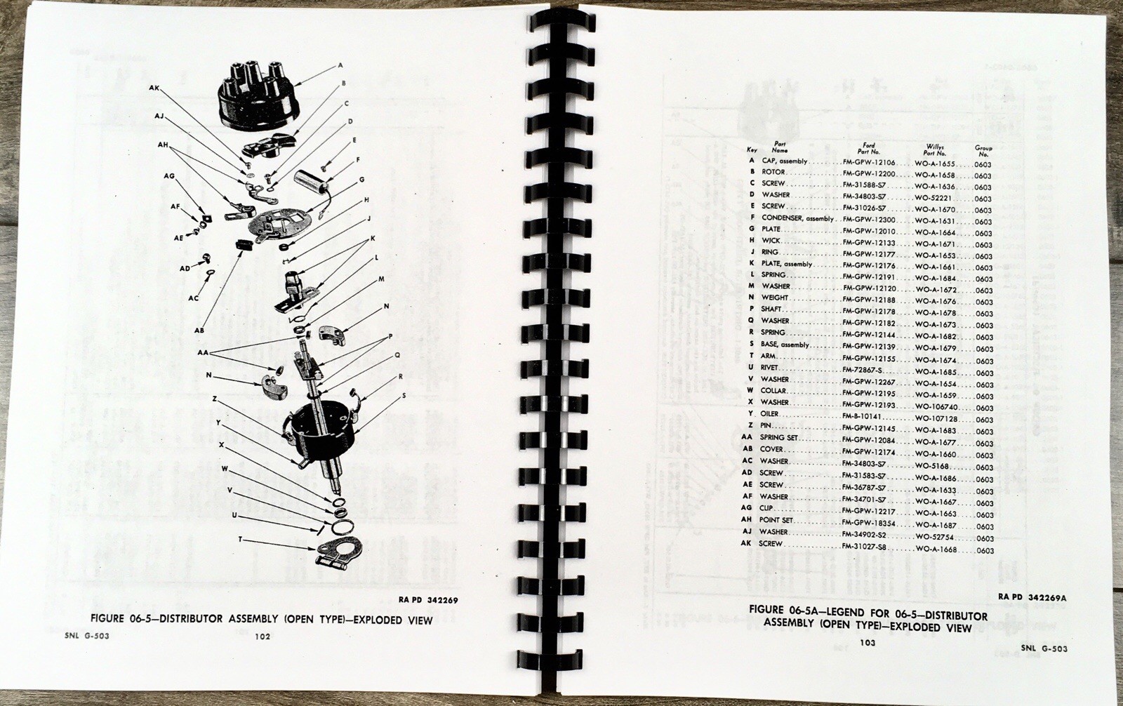 Service Parts Manual Set For Jeep Willy MB GPW Command Reconnaissance 1/4 Ton - Image 18